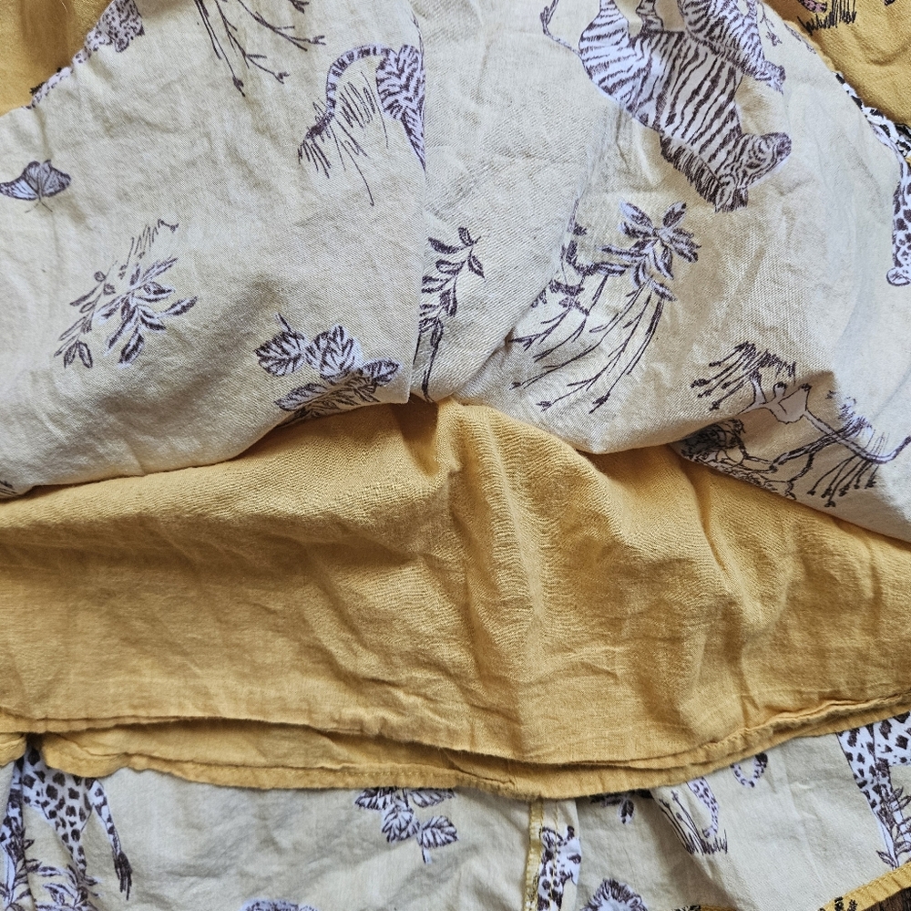 Modcloth Yellow Pleated Skater Skirt‎ S - Picture 3 of 6
